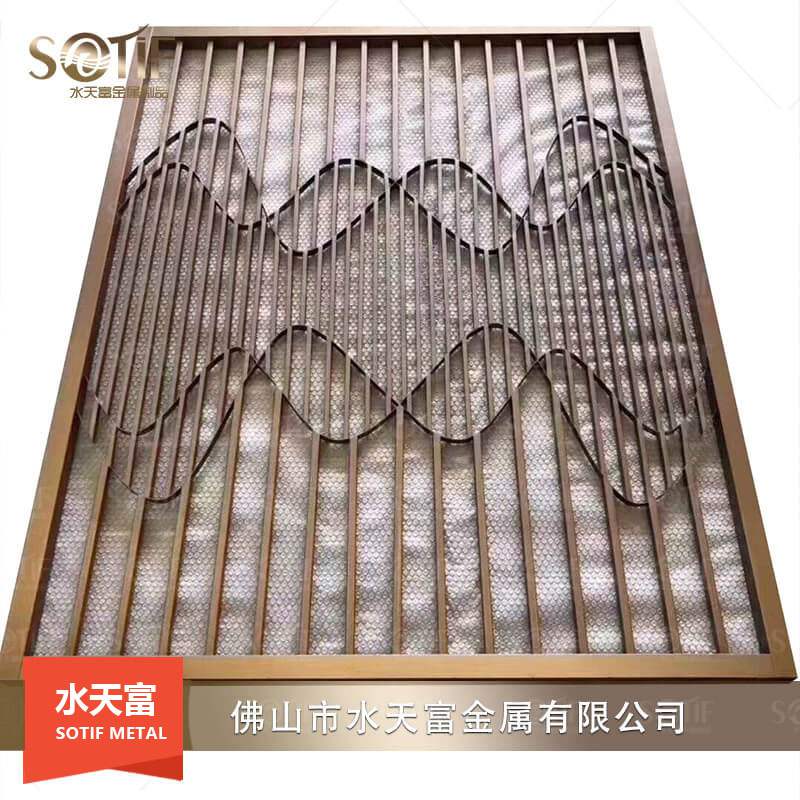 现代轻奢不锈钢屏风8
